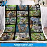 Koala Into The Wild Background Sherpa Fleece Blanket