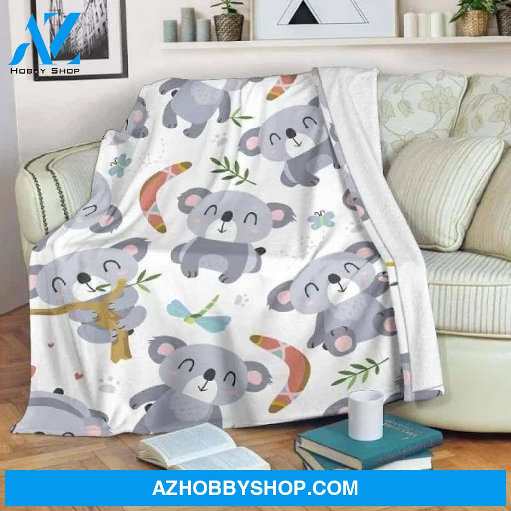 Koala Sherpa Fleece Blanket