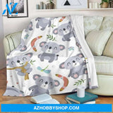 Koala Sherpa Fleece Blanket