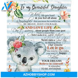 Koala Sherpa Fleece Blanket Throw Blanket