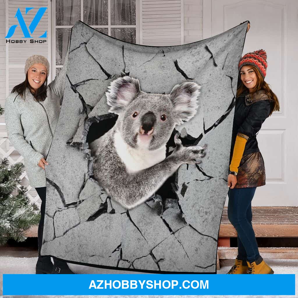 Koala Wall Fleece Blanket