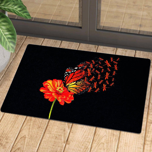 Butterfly Dragonfly Doormat | Colorful | Size 8x27'' 24x36''