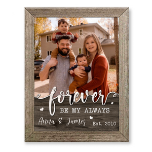 Forever Be My Always Canvas, Valentines Day Gift For Wife, Personalized Photo Collage