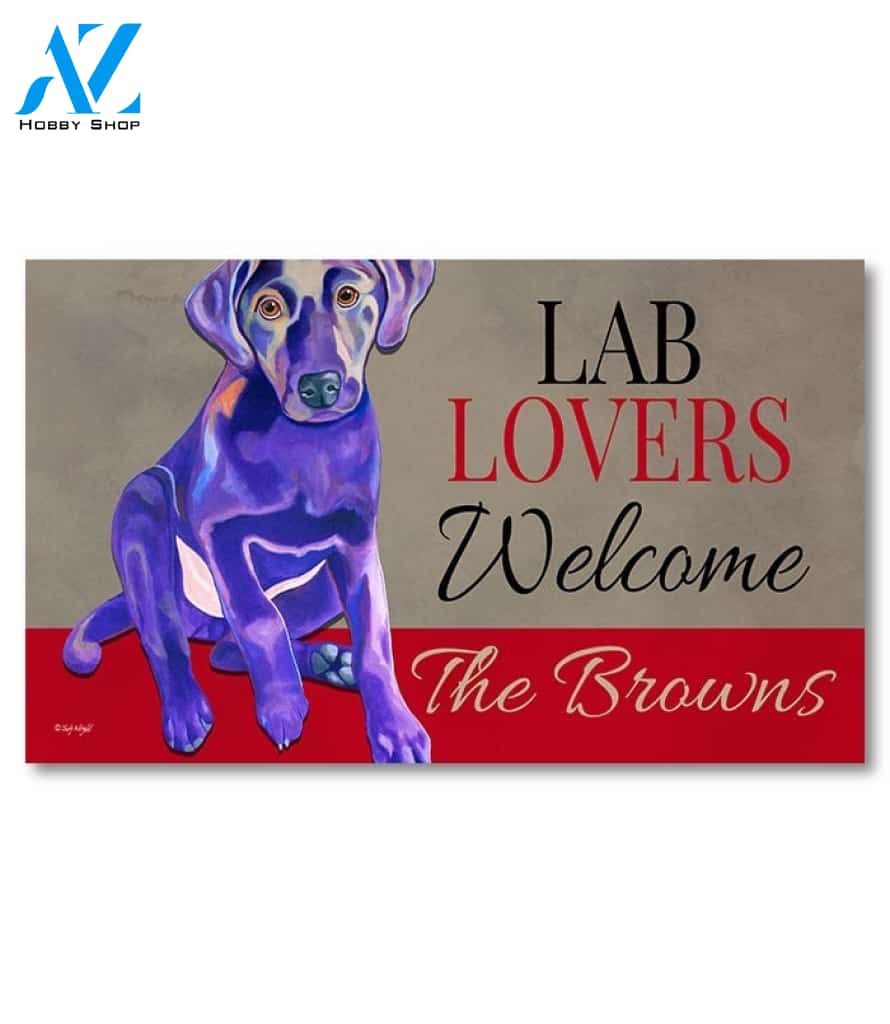Lab Lover Personalized Doormat - 18" x 30"