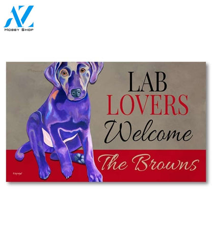 Lab Lover Personalized Doormat - 18" x 30"
