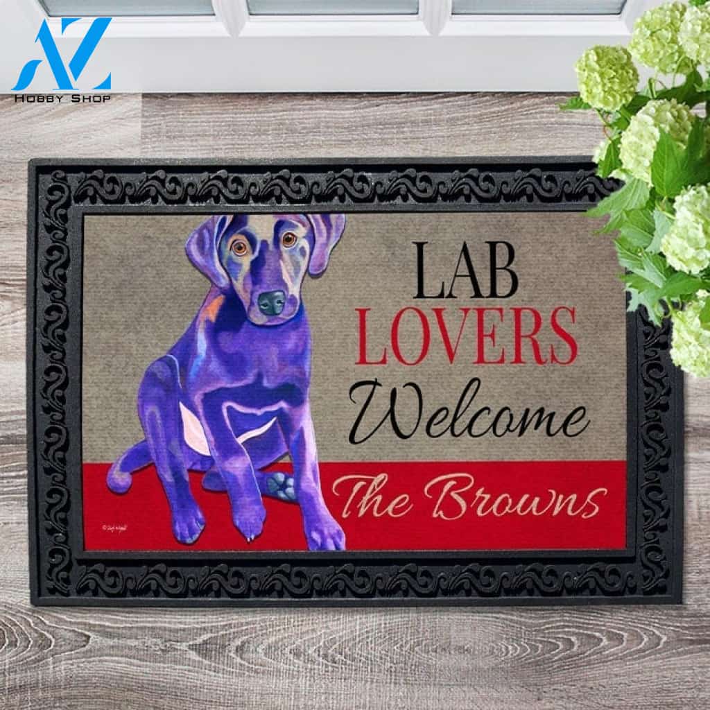 Lab Lover Personalized Doormat - 18" x 30"