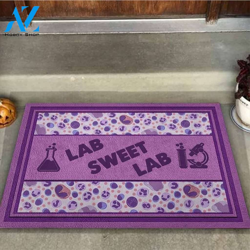 Lab Sweet Lab - Medial Technology Funny Indoor And Outdoor Doormat Gift For Science Lovers Birthday Gift Decor Warm House Gift Welcome Mat