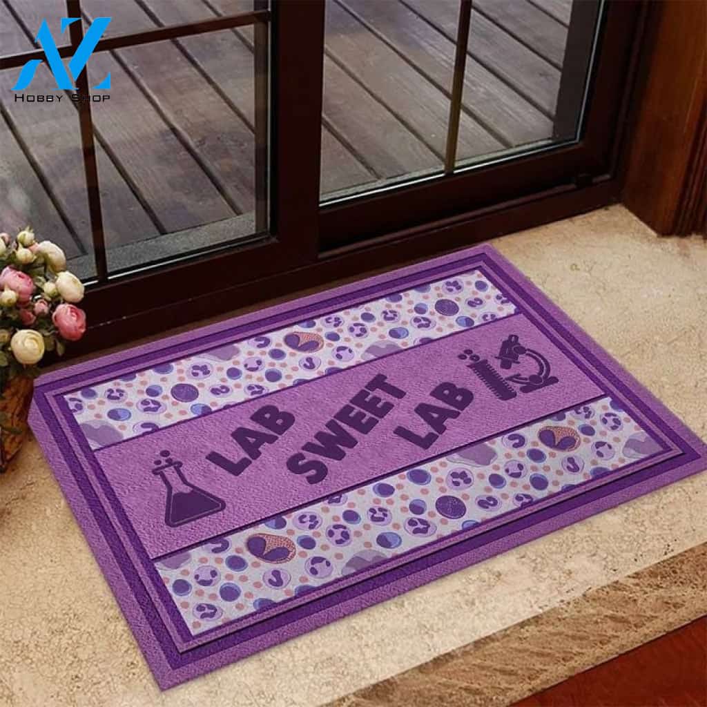 Lab Sweet Lab - Medial Technology Funny Indoor And Outdoor Doormat Gift For Science Lovers Birthday Gift Decor Warm House Gift Welcome Mat