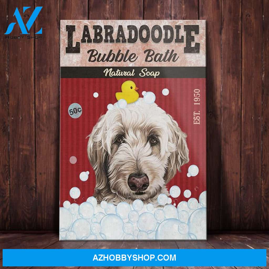 Labradoodle Bath Company Canvas Wall Art, Wall Decor Visual Art