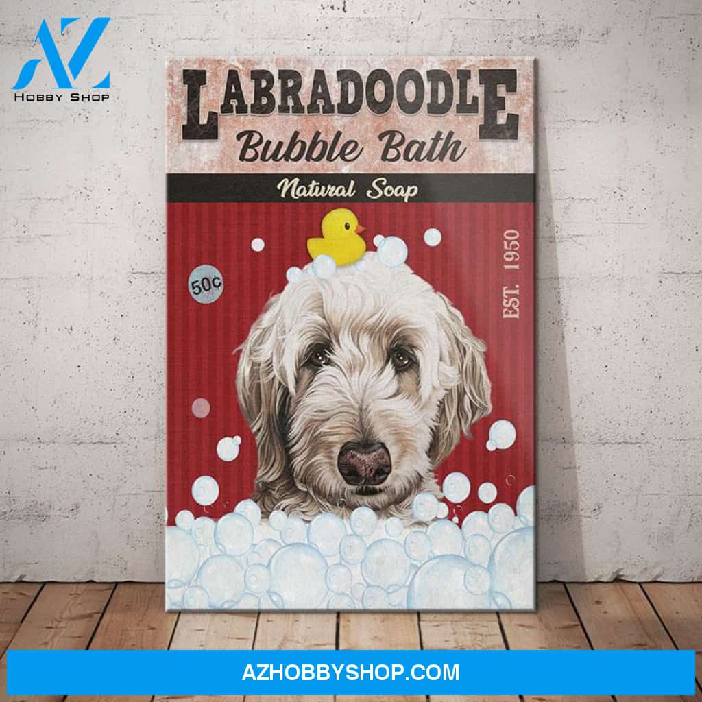 Labradoodle Bath Company Canvas Wall Art, Wall Decor Visual Art