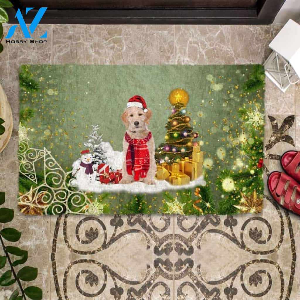 Labradoodle Merry Christmas Doormat