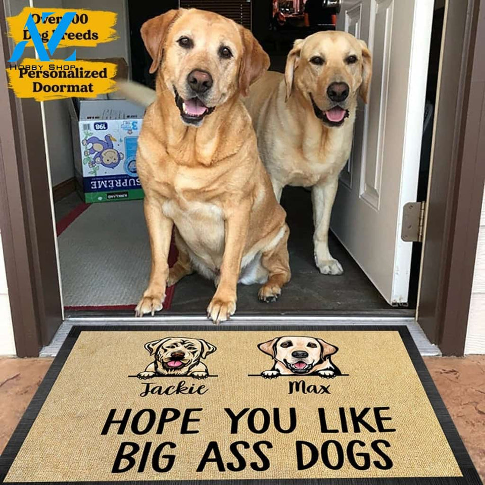 Labrador hope you like big ass dogs personalized custom name doormat – Hothot-th 091020