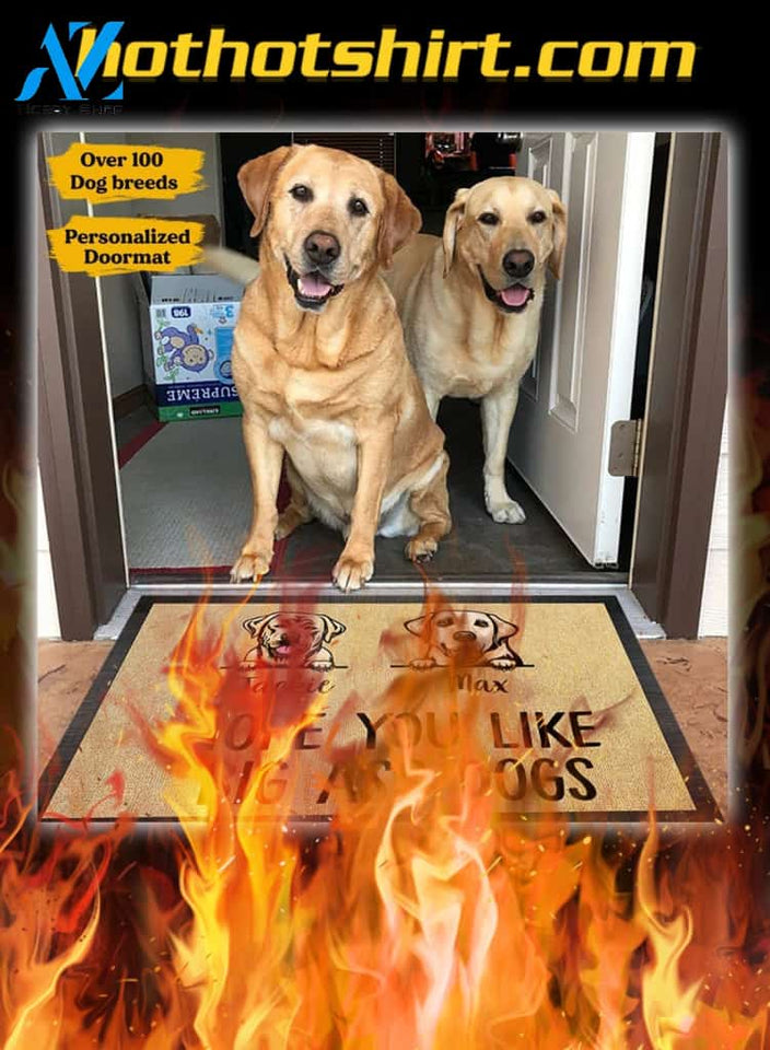 Labrador hope you like big ass dogs personalized custom name doormat