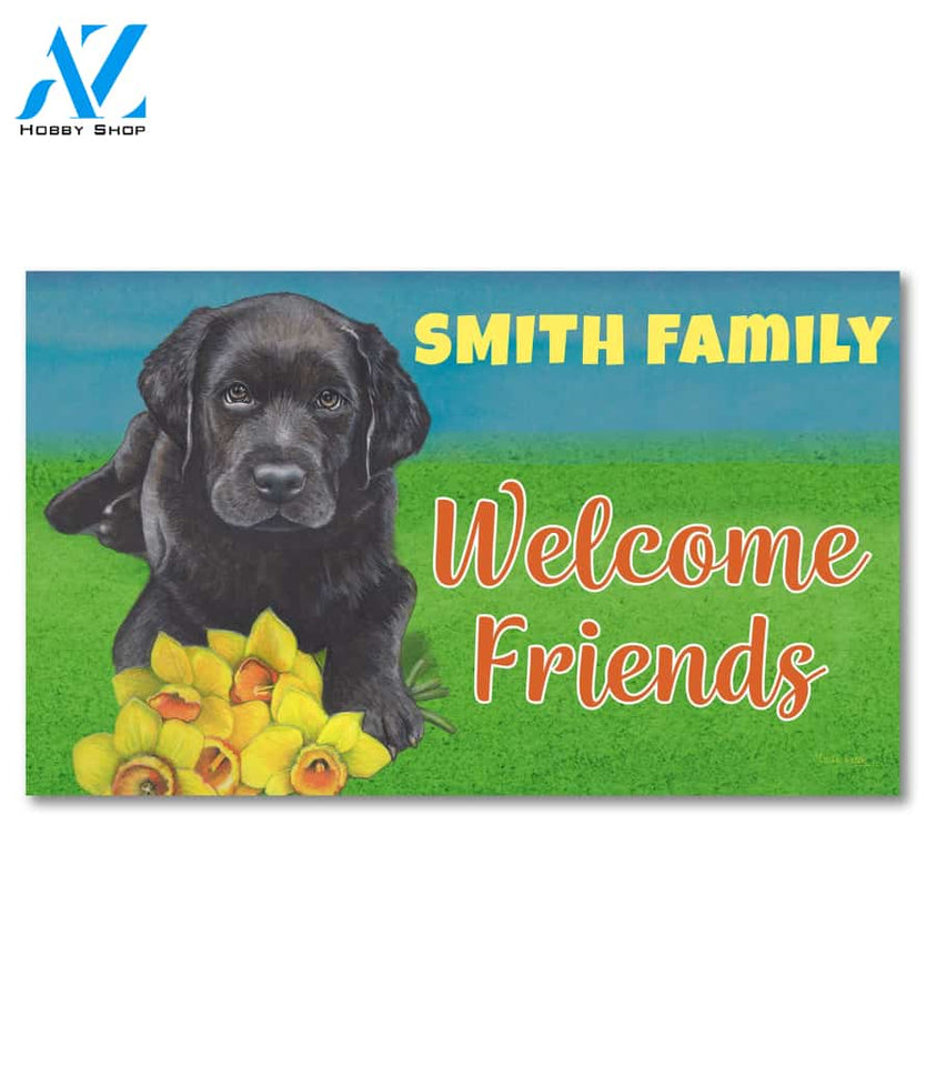 Labrador Puppy Personalized Doormat - 18" x 30"