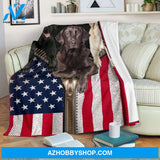Labrador Retriever American Zipper Fleece Blanket