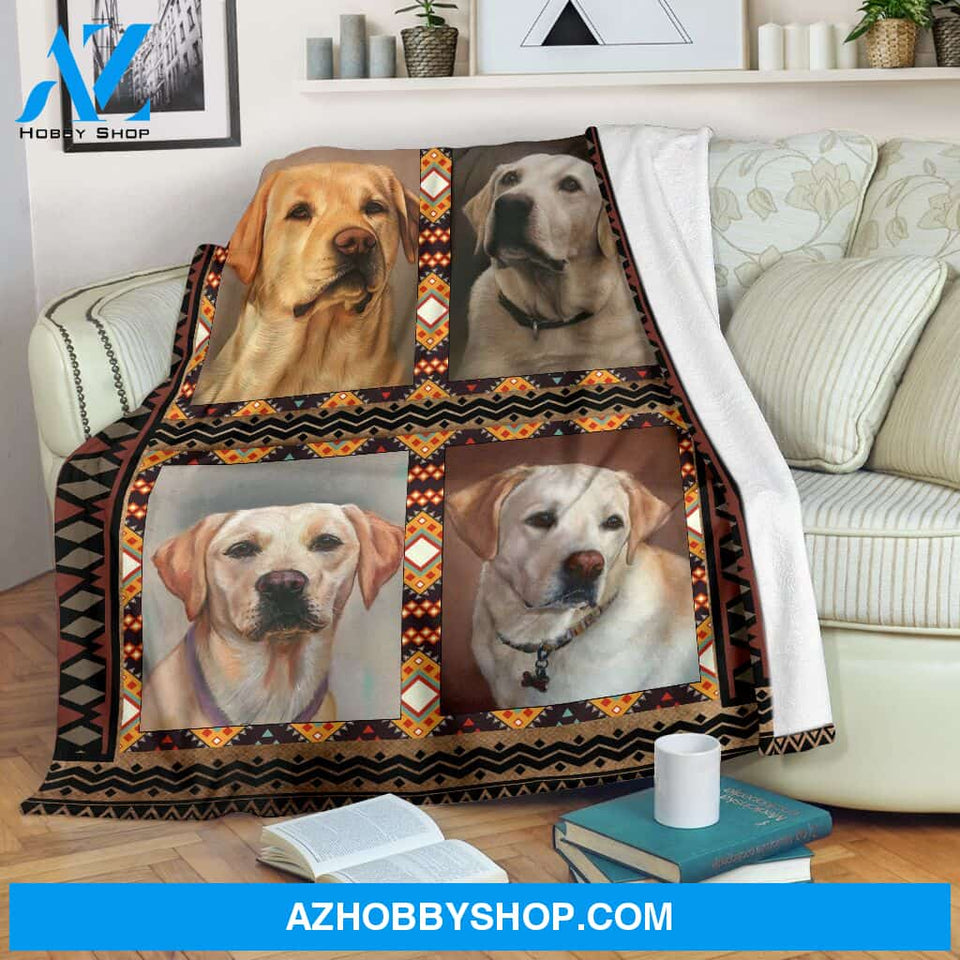 Labrador Retriever Cute Dogs Fleece Blanket
