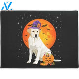 Labrador Retriever Dog And Pumpkin Happy Halloween Doormat Welcome Mat Housewarming Gift Home Decor Funny Doormat Gift For Dog Lovers