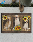 Labrador Retriever Dog And Sunflowers Doormat Welcome Mat Housewarming Gift Home Decor Funny Doormat Best Gift Idea For Dog Lovers