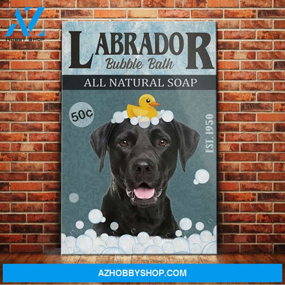 Labrador Retriever Dog Bath Company Canvas Wall Art, Wall Decor Visual Art
