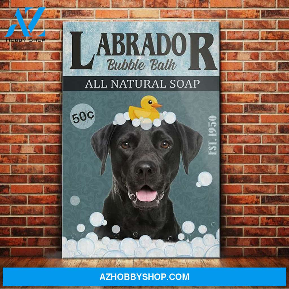Labrador Retriever Dog Bath Company Canvas Wall Art, Wall Decor Visual Art