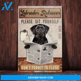 Labrador Retriever Dog Bath Room Company Canvas Wall Art, Wall Decor Visual Art