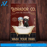 Labrador Retriever Dog Bath Soap Company Canvas Wall Art, Wall Decor Visual Art