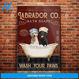 Labrador Retriever Dog Bath Soap Company Canvas Wall Art, Wall Decor Visual Art