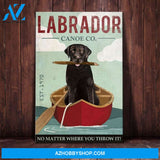 Labrador Retriever Dog Canoe Company Canvas Wall Art, Wall Decor Visual Art
