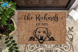 Labrador Retriever Dog Funny Dog Custom Name & Year Doormat | Welcome Mat | House Warming Gift