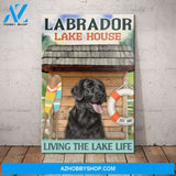 Labrador Retriever Dog Lake House Labradoodle Dog Canvas Wall Art, Wall Decor Visual Art