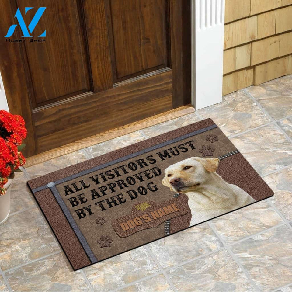 Labrador Retriever Doormat, Cute Dog Doormat Personalized Dog's Name Gift For Labrador Retriever Lover Chipteeamz - TNN371