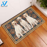 Labrador Retriever Flower Paw Doormat