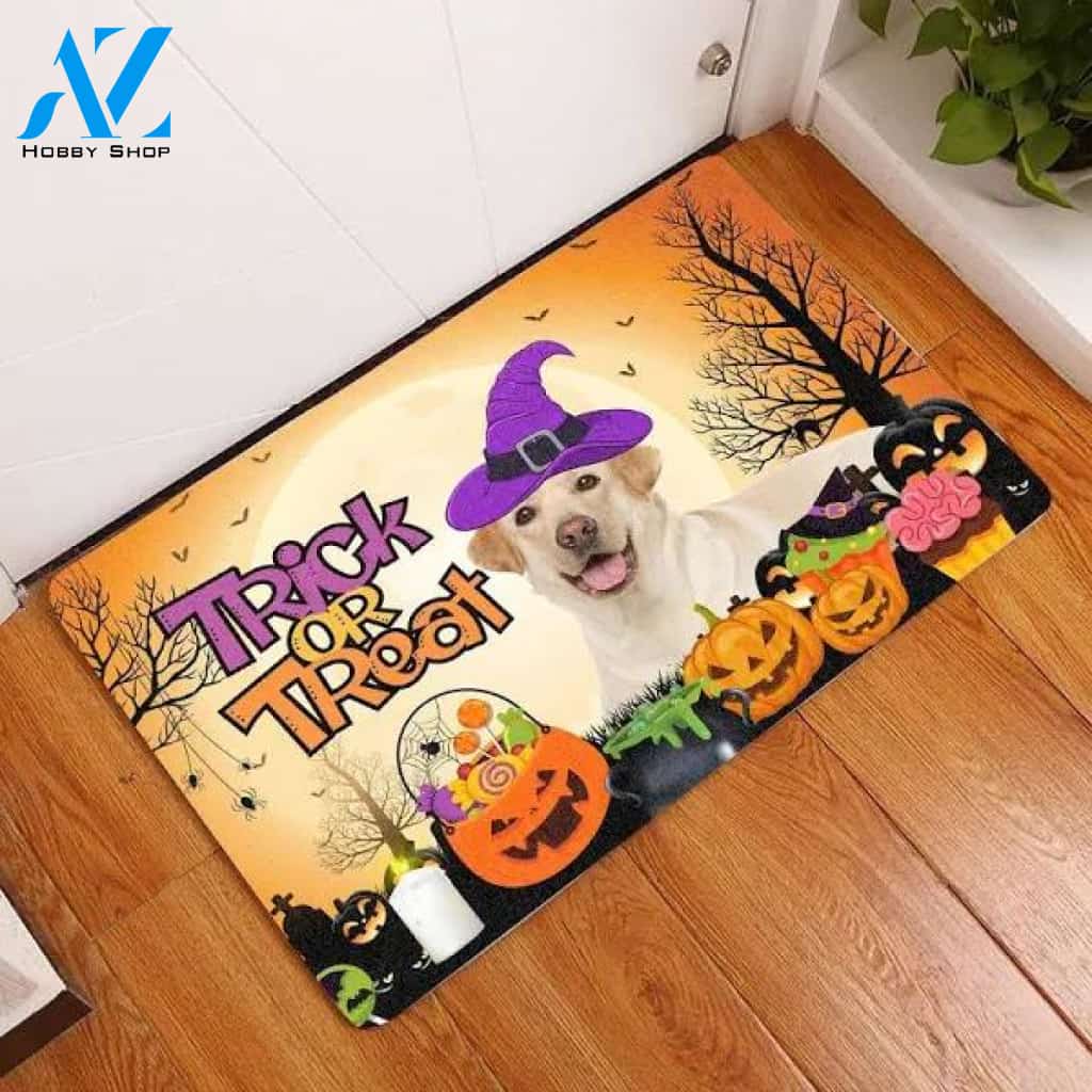 Labrador Retriever Halloween Trick Or Treat - Dog Doormat Welcome Mat Housewarming Gift Home Decor Funny Doormat Gift For Dog Lovers