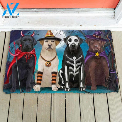 Labrador Retriever Halloweenn Funny Doormat Gift For Dog Lovers Birthday Gift Home Decor Warm House Gift Welcome Mat Halloween Decor