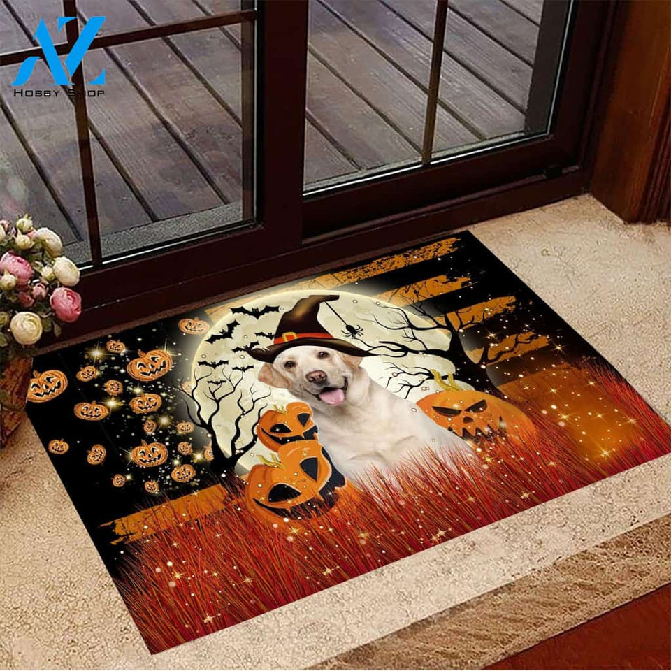 Labrador Retriever Happy Halloween Doormat Welcome Mat Housewarming Gift Home Decor Funny Doormat Gift For Dog Lovers Gift For Halloween