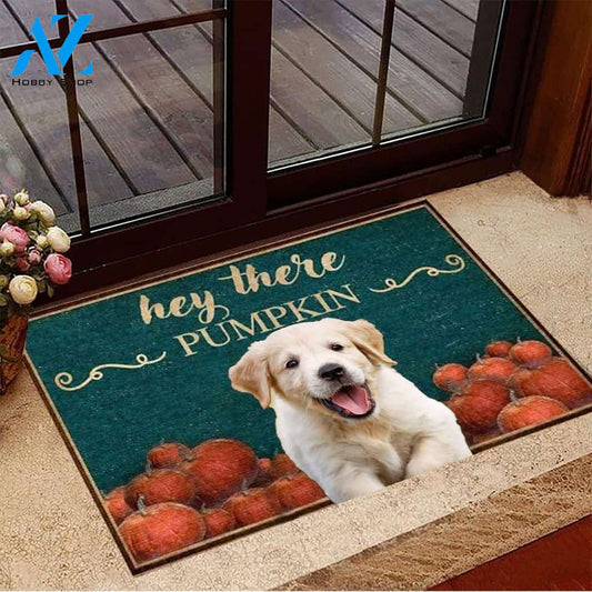 Labrador Retriever Hey There Pumpkin Doormat Welcome Mat Housewarming Gift Home Decor Funny Doormat Gift For Dog Lovers Gift For Friend Gift For Halloween