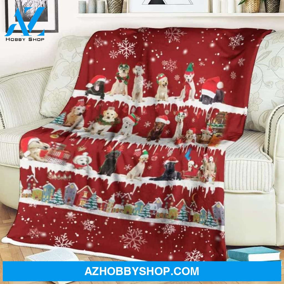 Labrador Retriever Merry Christmas Noel Blanket Gift For Dog Lovers, Gift For Christmas, Birthday Gift Home Decor Bedding Couch Sofa Soft and Comfy Cozy