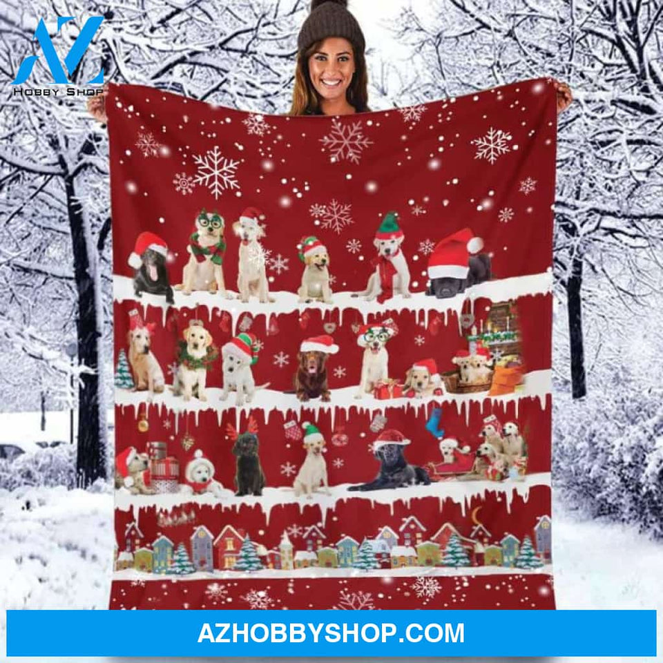 Labrador Retriever Merry Christmas Noel Blanket Gift For Dog Lovers, Gift For Christmas, Birthday Gift Home Decor Bedding Couch Sofa Soft and Comfy Cozy