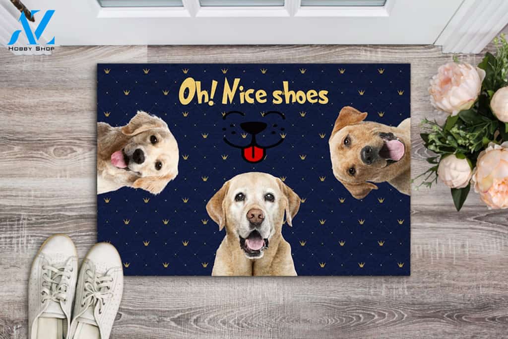 Labrador retriever Oh Nice Shoes Doormat | Welcome Mat | House Warming Gift
