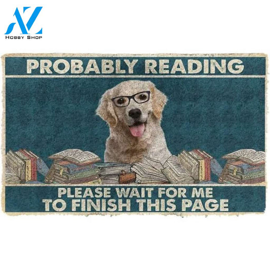 Labrador Retriever Probably Reading Please Wait For Me Doormat Welcome Mat Housewarming Gift Home Decor Funny Doormat Gift For Book Lovers Gift For Dog Lovers