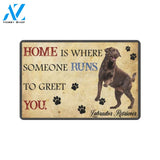 Labrador Retriever Someone Runs To Greet You Doormat Indoor And Outdoor Mat Entrance Rug Sweet Home Decor Housewarming Gift Gift For Friend Family Stem Feminist