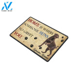 Labrador Retriever Someone Runs To Greet You Doormat Indoor And Outdoor Mat Entrance Rug Sweet Home Decor Housewarming Gift Gift For Friend Family Stem Feminist