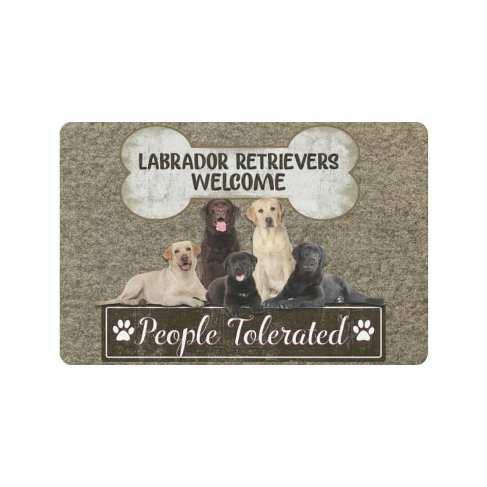 Labrador Retrievers Welcome Dog Lover Doormat Welcome Mat