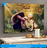Labrador - When I needed a hand I found your paw Labrador Landscape Canvas Prints - Wall Art