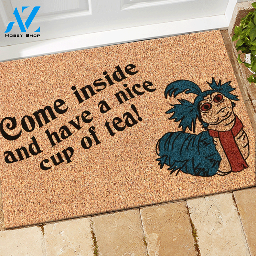 Labyrinth Doormat Worm Cup of Tea | Welcome Mat | House Warming Gift