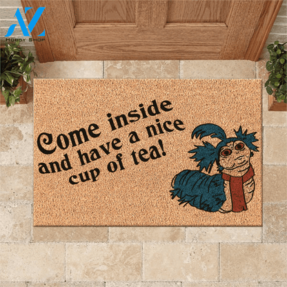 Labyrinth Doormat Worm Cup of Tea | Welcome Mat | House Warming Gift