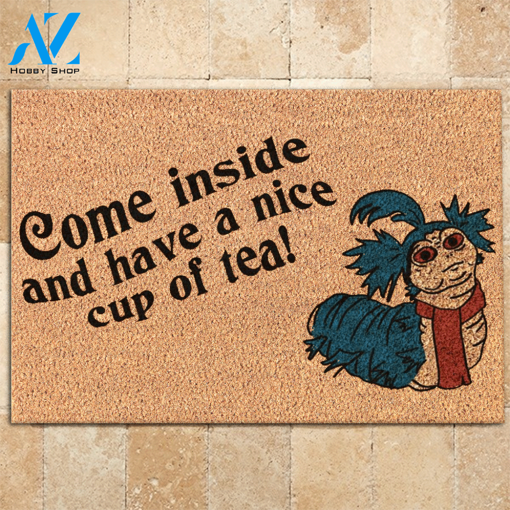 Labyrinth Doormat Worm Cup of Tea | Welcome Mat | House Warming Gift