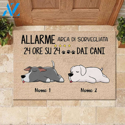 l’accesso di tutti gli ospiti deve essere approvato dal cane Italian - Personalized Doormat | WELCOME MAT | HOUSE WARMING GIFT