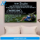 G-Lacrosse Poster - dad daughter - never lose LHD