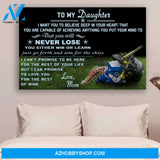 G-Lacrosse Poster - mom daughter - never lose LHD